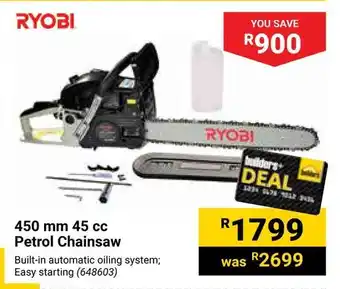 Builders Warehouse 450 mm 45 cc Petrol Chainsaw offer