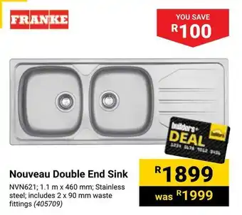 Builders Warehouse Nouveau Double End Sink offer