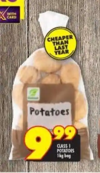 Shoprite CLASS 1 POTATOES 1kg bag offer