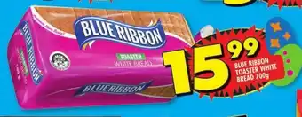 Shoprite BLUE RIBBON TOASTER WHITE BREAD 700g offer