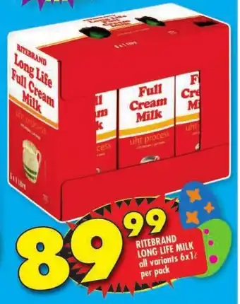 Shoprite RITEBRAND LONG LIFE MILK offer