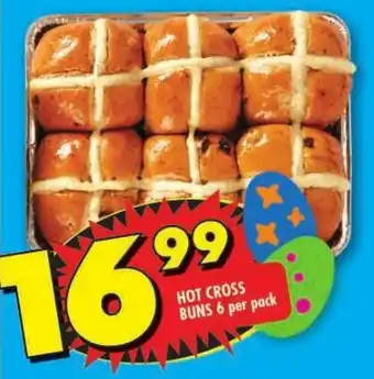 Shoprite HOT CROSS BUNS 6 per pack offer