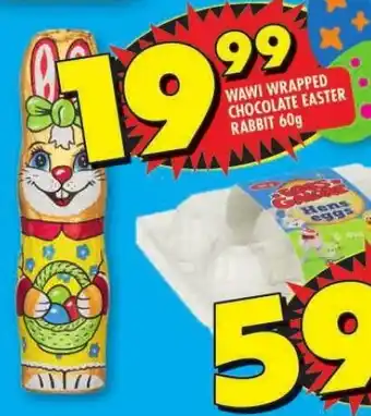 Shoprite WAWI WRAPPED CHOCOLATE EASTER RABBIT 60g offer