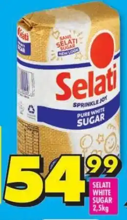 Shoprite SELATI WHITE SUGAR 2,5kg offer