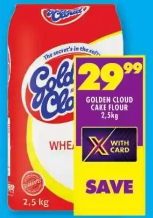 Shoprite GOLDEN CLOUD CAKE FLOUR 2,5kg offer