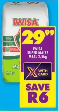 Shoprite IWISA SUPER MAIZE MEAL 2,5kg offer