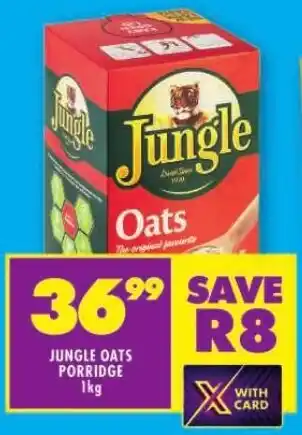 Shoprite JUNGLE OATS PORRIDGE 1kg offer