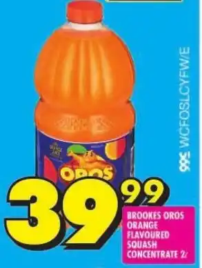 Shoprite BROOKES OROS ORANGE FLAVOURED SQUASH CONCENTRATE 2L offer