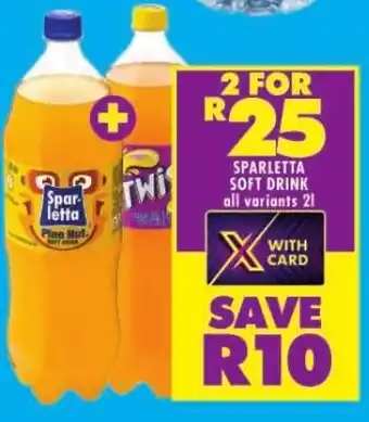 Shoprite SPARLETTA SOFT DRINK all variants 2L offer