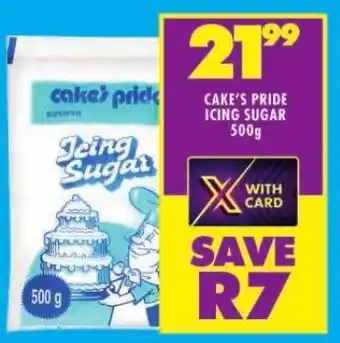 Shoprite CAKE'S PRIDE ICING SUGAR 500g offer