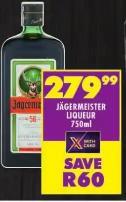 Shoprite JÄGERMEISTER LIQUEUR 750ml offer