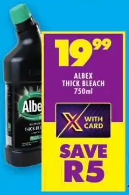 Shoprite ALBEX THICK BLEACH 750ml offer