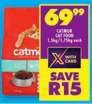 Shoprite CATMOR CAT FOOD 1,5kg/1,75kg each offer