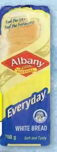 Pick n Pay Albany Everyday White or Thick Sliced Bread 700g Each offer