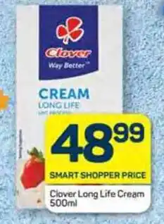 Pick n Pay Clover Long Life Cream 500ml offer