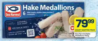 Pick n Pay Sea Harvest Hake UNCOOKED ESEP FROZ Medallions 450g offer