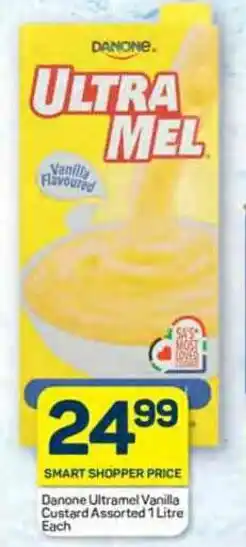 Pick n Pay Danone Ultramel Vanilla Custard Assorted 1 Litre Each offer