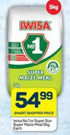 Iwisa No.1 or Super Sun Super Maize Meal 5kg Each