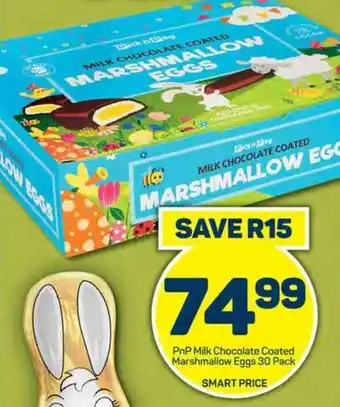 Pick n Pay PnP Milk Chocolate Coated Marshmallow Eggs 30 Pack offer