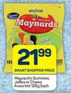 Pick n Pay Maynard's Gummies, Jellies or Chews Assorted 125g Each offer