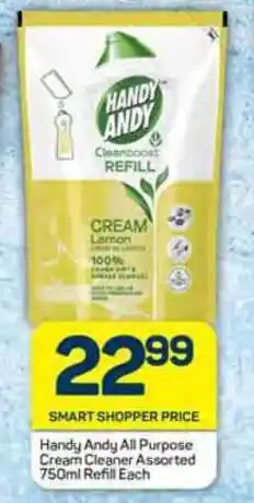 Pick n Pay Handy Andy All Purpose Cream Cleaner Assorted 750ml Refill Each offer