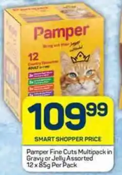Pamper Fine Cuts Multipack in Gravy or Jelly Assorted 12 x 85g Per Pack