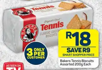 Pick n Pay Bakers Tennis Biscuits Assorted 200g Each offer