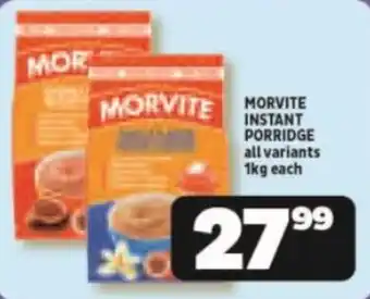 Usave MORVITE INSTANT PORRIDGE all variants 1kg each offer