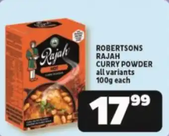 Usave ROBERTSONS RAJAH CURRY POWDER all variants 100g each offer