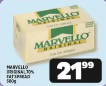 Usave MARVELLO ORIGINAL 70% FAT SPREAD 500g offer