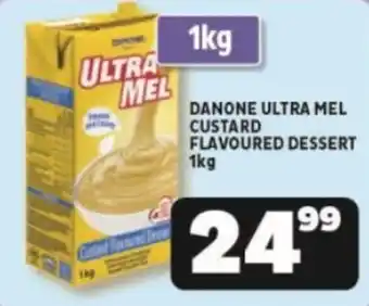 Usave DANONE ULTRA MEL CUSTARD FLAVOURED DESSERT 1kg offer