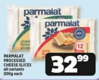 Usave PARMALAT PROCESSED CHEESE SLICES all variants 200g each offer