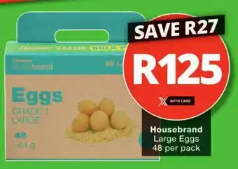 Checkers Housebrand Large Eggs 48 per pack offer