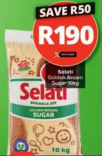 Checkers Selati Golden Brown Sugar 10kg offer