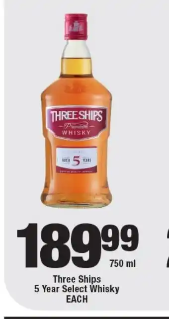 OK Liquor Three Ships 5 Year Select Whisky offer