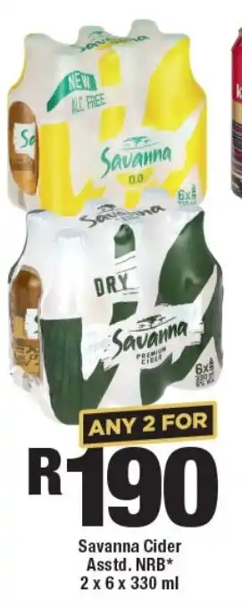 OK Liquor Savanna Cider Asstd. NRB offer