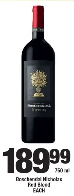 OK Liquor Boschendal Nicholas Red Blend offer