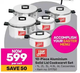 Game 10-Piece Aluminium Solid Lid Cookwaret Set offer