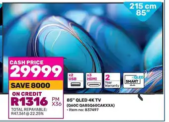 Game Samsung 85" QLED 4K TV offer