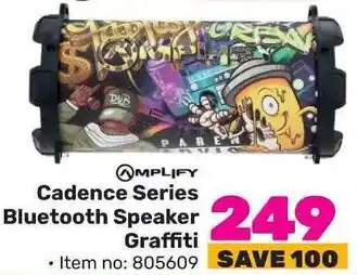 Game Amplify Cadence Series Bluetooth Speaker Graffiti offer