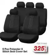 AutoZone 9 Pce Polyester X Stitch Seat Cover Set FED.TY1843-Per Set offer