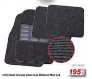 AutoZone 0Universal Carpet Charcoal Ribbed Mat Set CAR.PROMO-Per Set offer