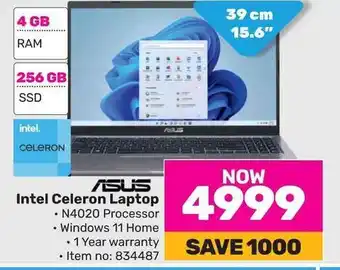 Game ASUS Intel Celeron Laptop offer