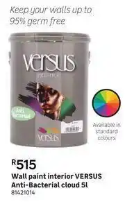 Leroy Merlin Versus Anti Bacterial Clound Interior Wall Paint 81421014-5L offer