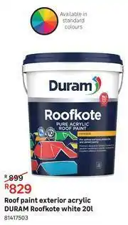 Leroy Merlin Duram Roofkote (White) Acrylic Exterior Roof Paint 8147503-20L offer