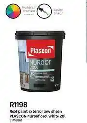 Leroy Merlin Plascon Nuroof Cool White Low Sheen Exterior Roof Paint 8146861-20L offer