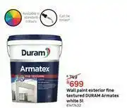 Leroy Merlin Duram Armatex White Fine Textured Exterior Wall Paint 81417432-5L offer