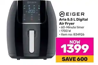 Game EIGER Aria 5.5 L Digital Air Fryer offer