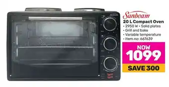 Game Sunbeam 20 L Compact Oven offer