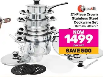 Game 21-Piece Crown Stainless Steel Cookware Set offer